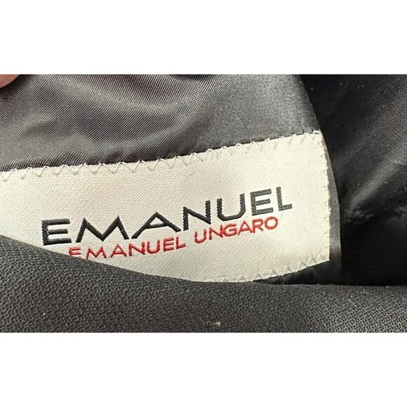Emanuel Ungaro Mens Black 3 Button Suit Jacket Wool Size‎ 37 R - Picture 3 of 10